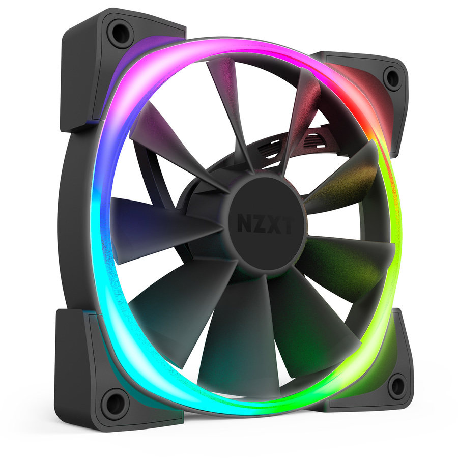 NZXT Enjie Aer RGB 2 fan 12cm 14cm silent aperture fan IU02 built-in USB interface HUB