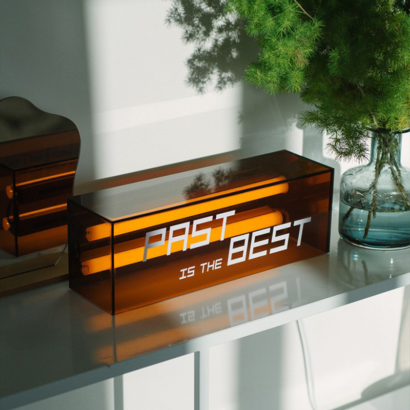 Acrylic neon light box advertising sign milk tea shop hanging door sign custom luminous LED light box outdoor