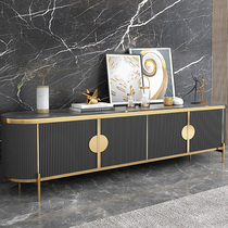 Light luxury rock panel TV cabinet Coffee table combination Modern simple small apartment living room TV cabinet locker