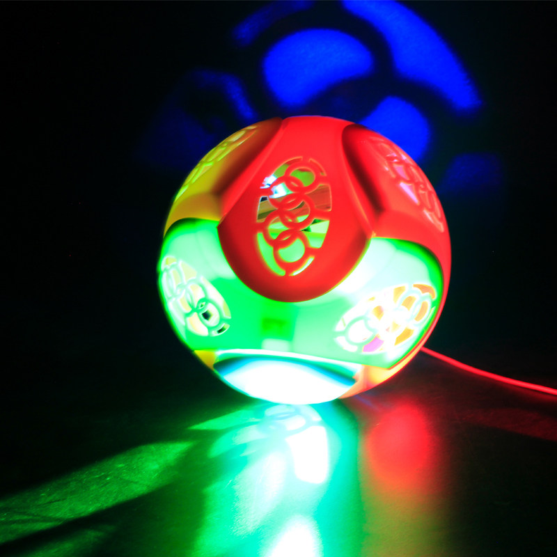 Net red night market small toys with rope flash music dancing ball electric bouncing ball earthquake ball luminous toy stall