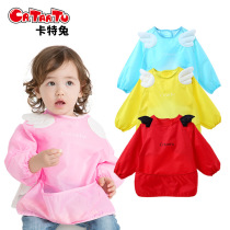 Carter rabbit Angel wings baby reverse dress Long sleeve dinner Waterproof bib Quick-drying painting cover