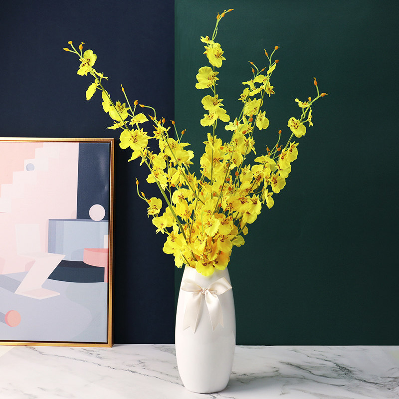 Nordic simulation flower dancing orchid decoration large floor flower decoration fake flower drying vase set table flower arrangement