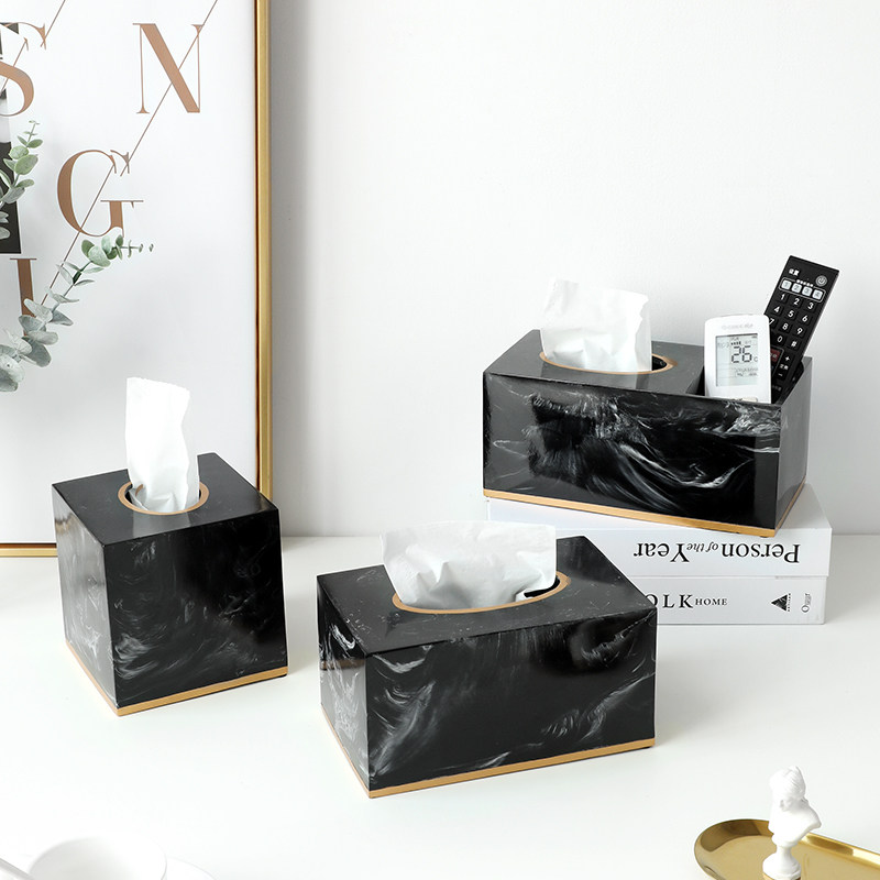 Nordic minimalist light and luxurious paper towels toilet paper toilet paper toilet paper box modern living room tea table remote control key desktop containing box