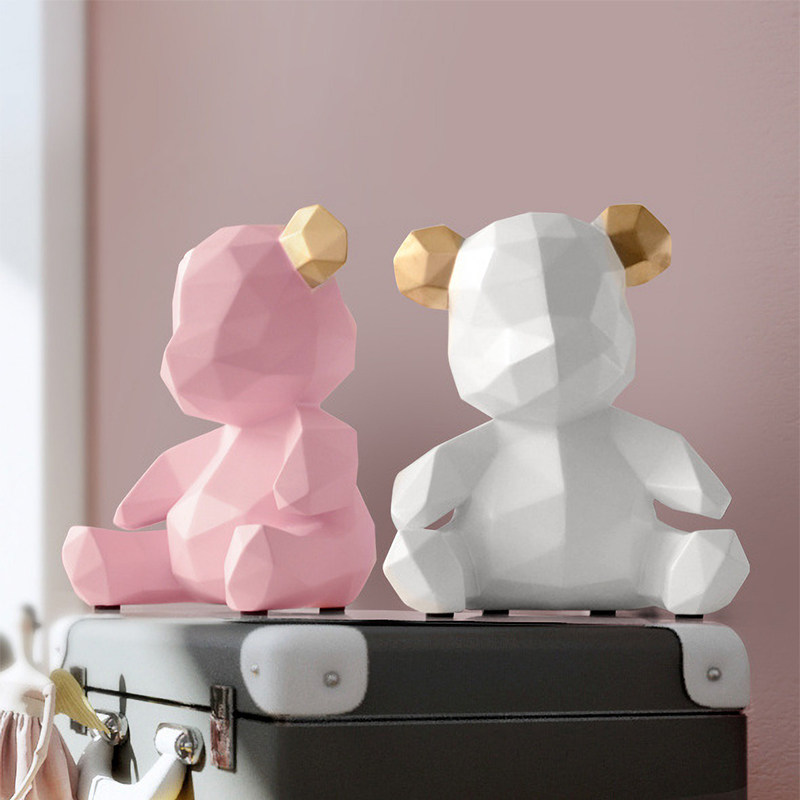 Nordic bear ornaments Creative home decorations Living room bedroom TV bed cabinet Desktop decoration Children's gifts