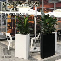 Chenjia flower art flower pot floor large flower box stainless steel flower outdoor combination flower plant plant flower bowl