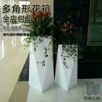 Art stainless steel flower bowl metal paint flower pot Chenjia flower Ware hotel European flower bucket