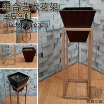 Factory direct Chenjia flower Ware stainless steel flower pot flower stand flower stand flower set flower bowl combination