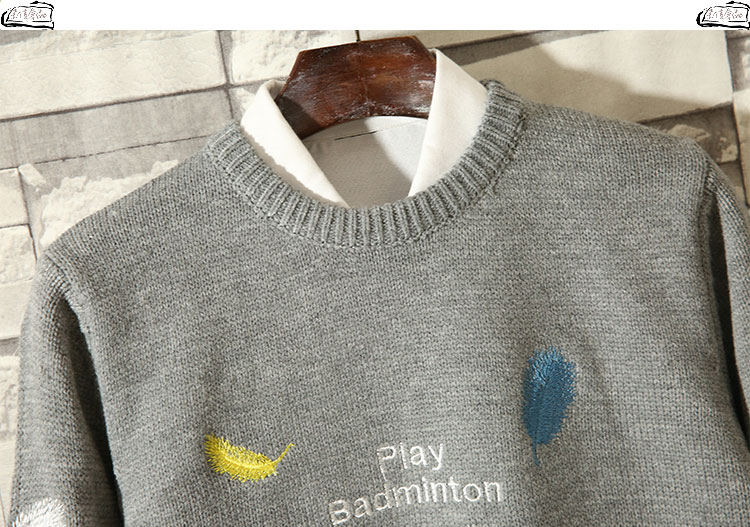 Mùa đông Nhật Bản xu hướng nhỏ tươi áo len Harajuku phong cách thêu vài Hàn Quốc phiên bản của tự trồng áo len dòng người đàn ông và phụ nữ áo đôi phong cách