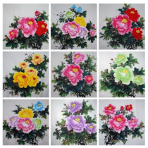 Special hand-painted three-foot-four-foot bucket Chinese traditional Chinese painting flower bird peony blossom rich living room feng shui calligraphy painting single