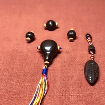 Black sandalwood personality wooden fish three-way Buddha head set star moon diamond Phoenix eye bracelet accessories Ebony purple sandalwood beads