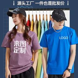 Class uniform custom t-shirt pure cotton advertising shirt custom round neck work clothes cultural shirt diy half sleeve short sleeve printed logo