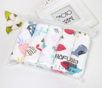5 strips of free embroidered name Kindergarten baby wash face towel for baby girl with small square towels handkerchief