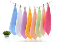 6 strips of bamboo fiber square towels 25 * 25 with hook rope baby saliva towel soft absorbent nursery mother & baby shop towels