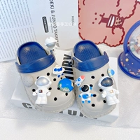 Комнатные детские летние нескользящие тапочки в стиле Crocs для мальчиков для ванной комнаты, мягкая подошва