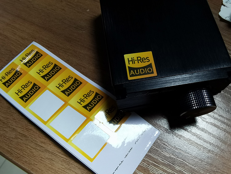 HI-RES AUDIO sticker sound power amplifier adhesive paper 1 sheet 10 sticker 