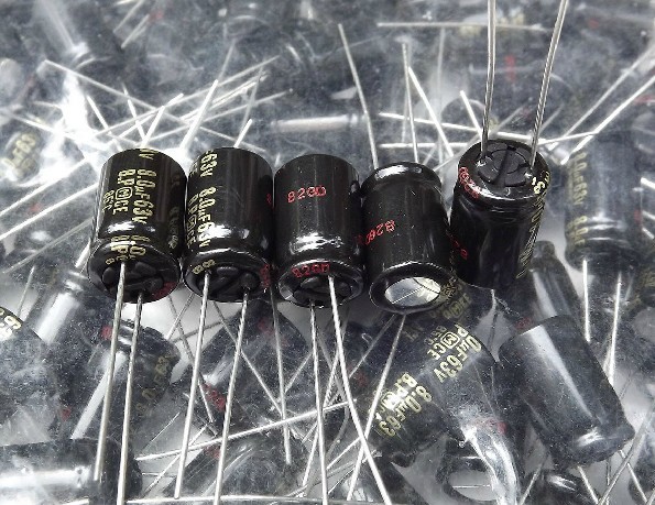Panasonic Audio Electrolytic Capacitor 63v 6 8uf BP 10x16 Polymorphic Capacitor