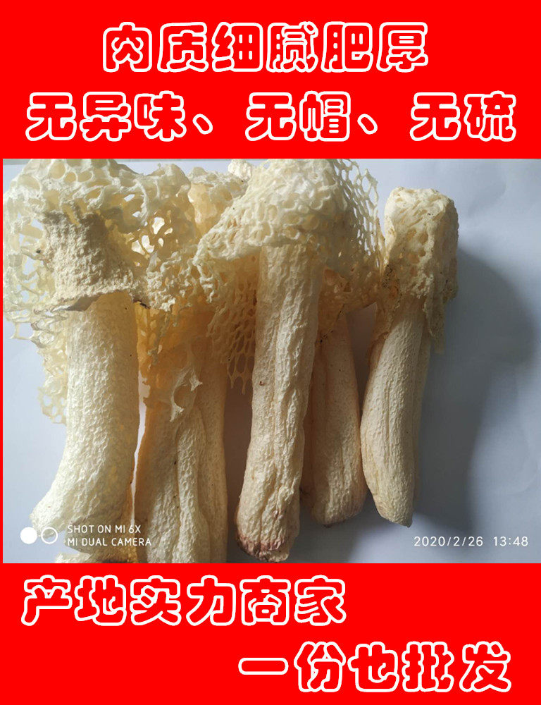 New goods Guizhou specialty Zhinjin bamboo sun 100G bamboo sheng without cap bamboo seng edible mushroom bamboo sun dry goods skirt