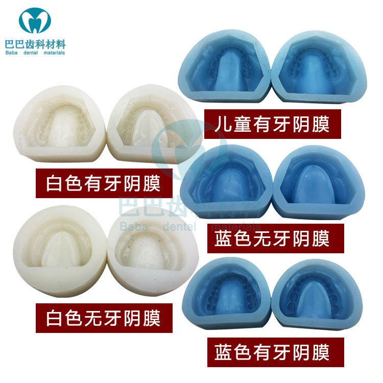 Dentistry Donodies White Blue Toothless Mandible Silicone Gel Sharper Flap Standard Tooth Plaster Model