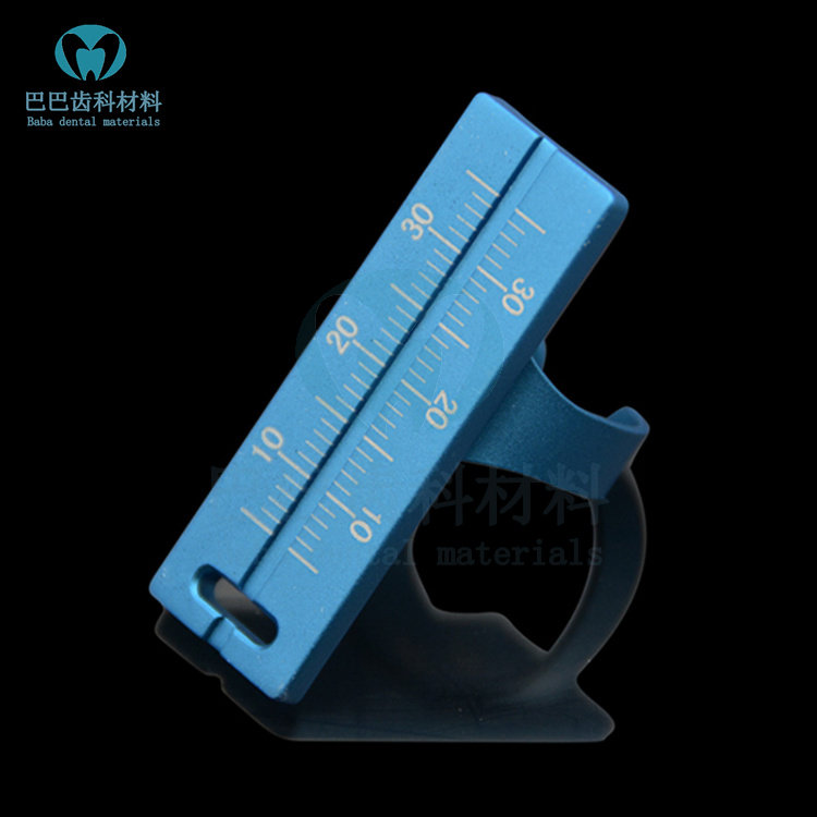 Dental material ring ruler root canal measuring ruler color aluminum alloy finger ring ruler easy to measure 10