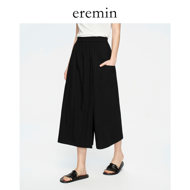 Eremin Lin Moqing/ Yamamoto Culottes/ Slimming and Flattering Elastic Waist Loose-Fitting Casual Pants Eremin Lin Moqing/ Yamamoto Culottes/ Slimming and Flattering Elastic Waist Loose-Fitting Casual Pants