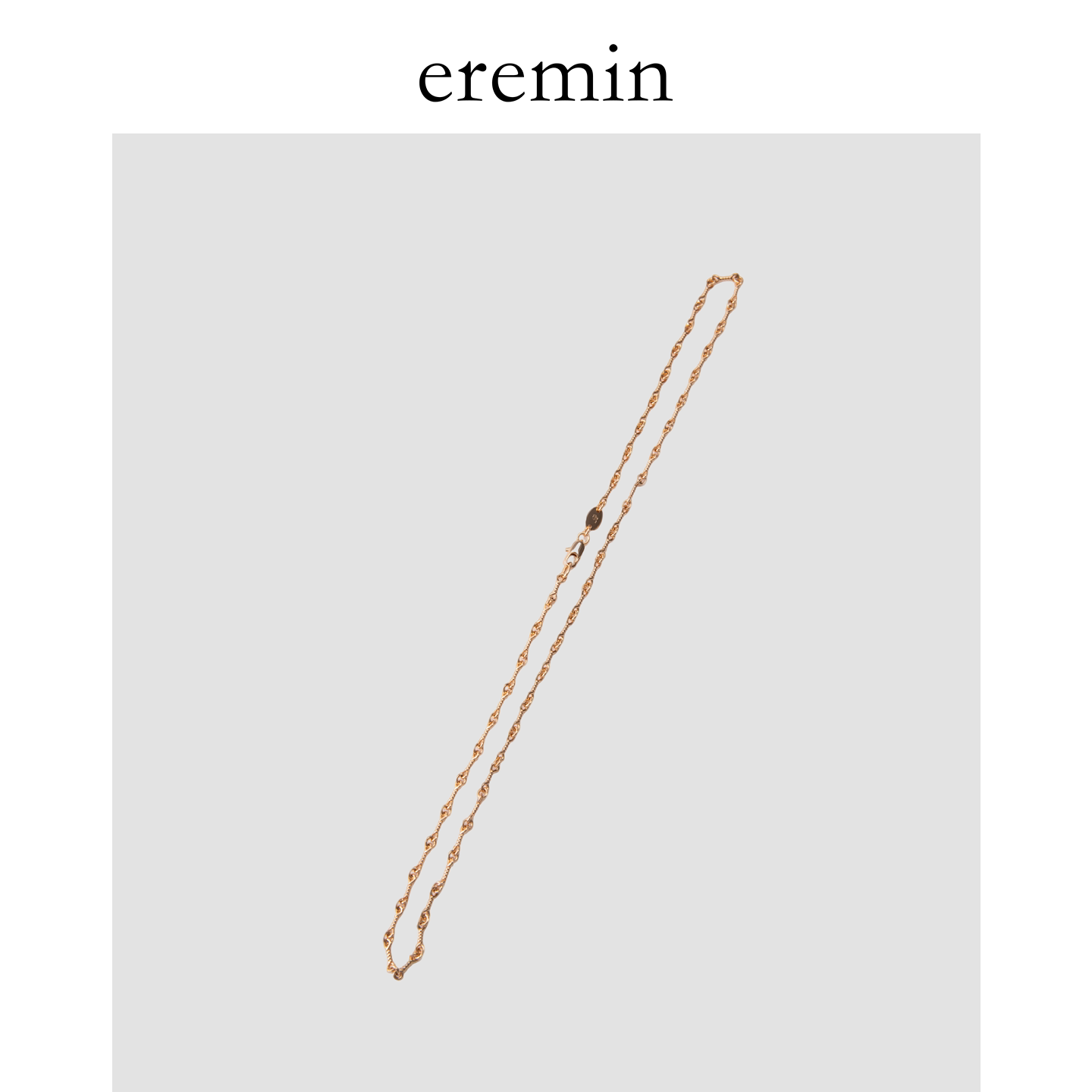 EREMIN Lin Zhiqing / Gold-plated bamboo-shaped plain chain, delicate clavicle chain, minimalist and versatile necklace.