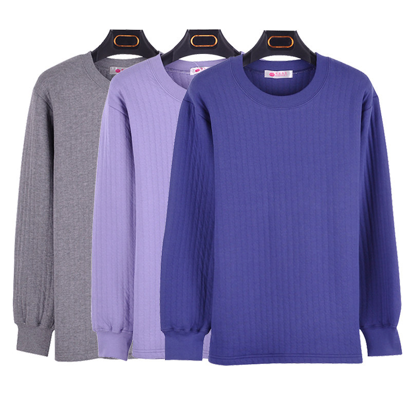 Middle-aged and elderly autumn clothes men's single-piece dad large size loose underwear three-layer thickened elderly cotton men's warm jacket