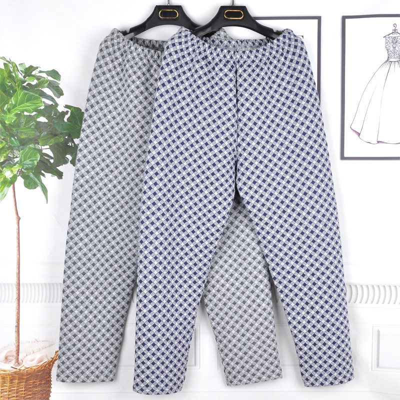 Middle Aged Three Layers Thickened Warm Pants Full Cotton Sleeping Pants Large Size Inner Lap Pants Men's Pure Cotton Thread Pants Old Cotton Wool Pants