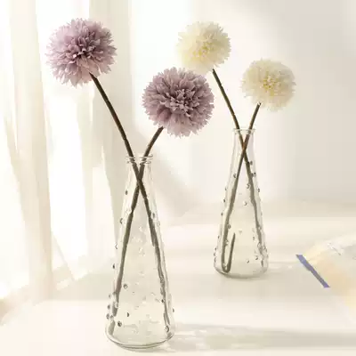 ins Wind Autumn color table tennis chrysanthemum simulation flower dandelion fake flower macaron color desktop ornaments shooting props