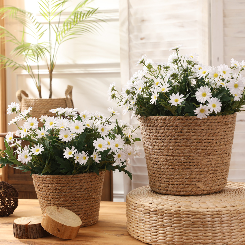 Small daisy simulation bouquet fake flower Chamomile silk flower Bedroom decoration table floral decoration Photo photography props