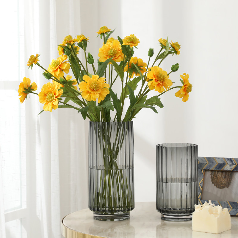 Blue basin flower emulated flower fake floral flower European-style vase flower arrangement swinging piece sitting room table TV cabinet decoration placed