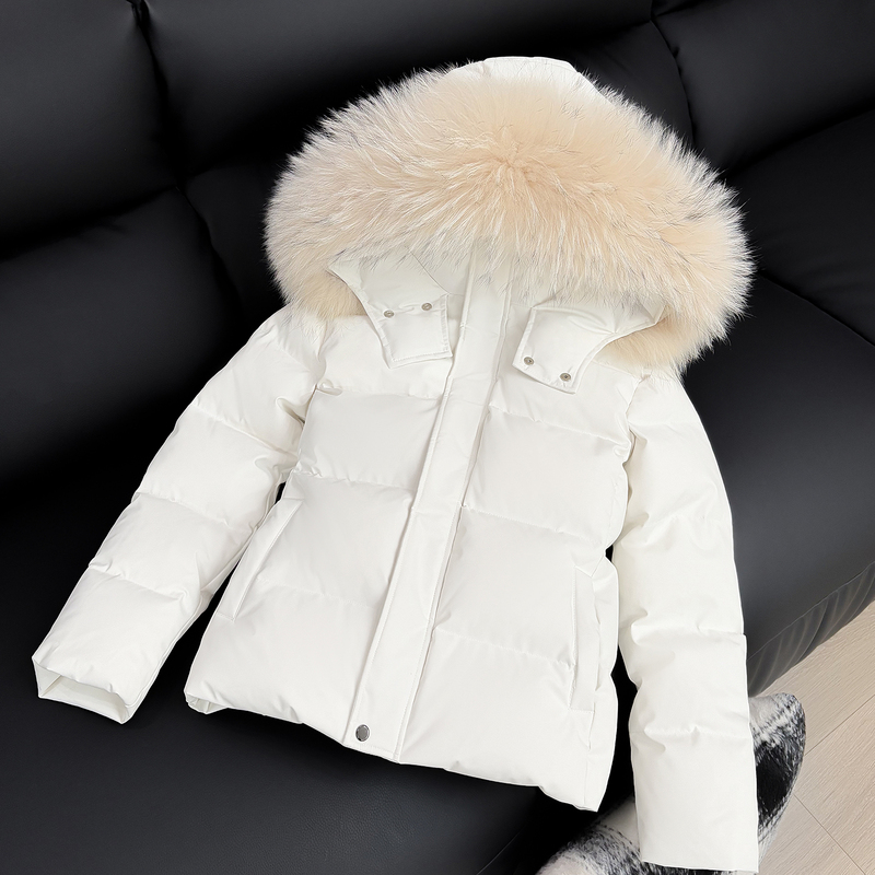 Mingmo 2026 New Short down Jacket for Women, Winter, Petite, Waist-Cinching, Real Raccoon Fur Collar, 95% White Duck down Coat Mingmo 2026 New Short down Jacket for Women, Winter, Petite, Waist-Cinching, Real Raccoon Fur Collar, 95% White Duck down Coat