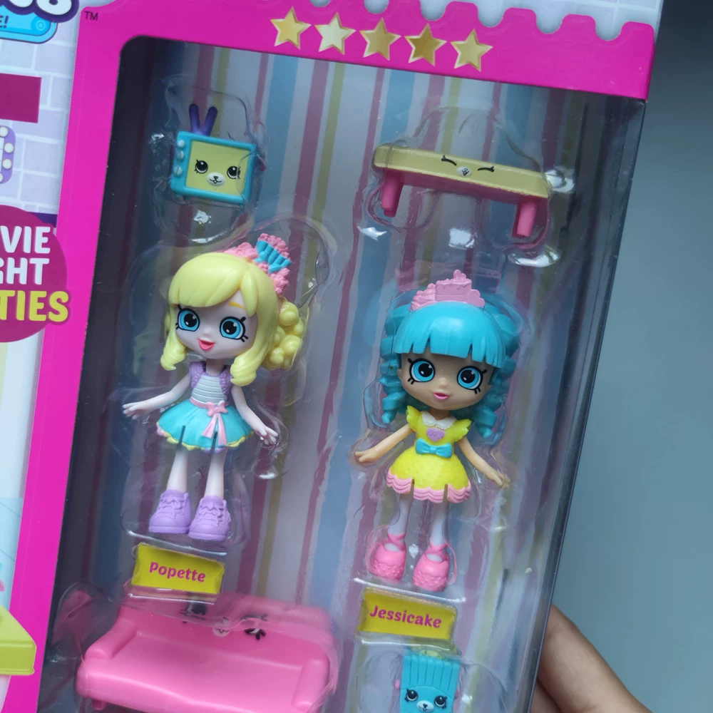 Shopkins Shopping Elf Happy living room table and chair furniture scene double doll ornaments gift