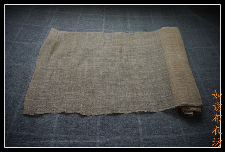 Cotton and linen clothes processing fabrics Few plant-dyed soil fabrics Linen light blue fabrics Hand-woven fabrics L433
