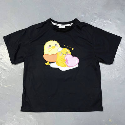 Clearance sale: New sanrio Lazy Egg Yolk Brother three-dimensional printed short-sleeved T-shirt for women, cute summer