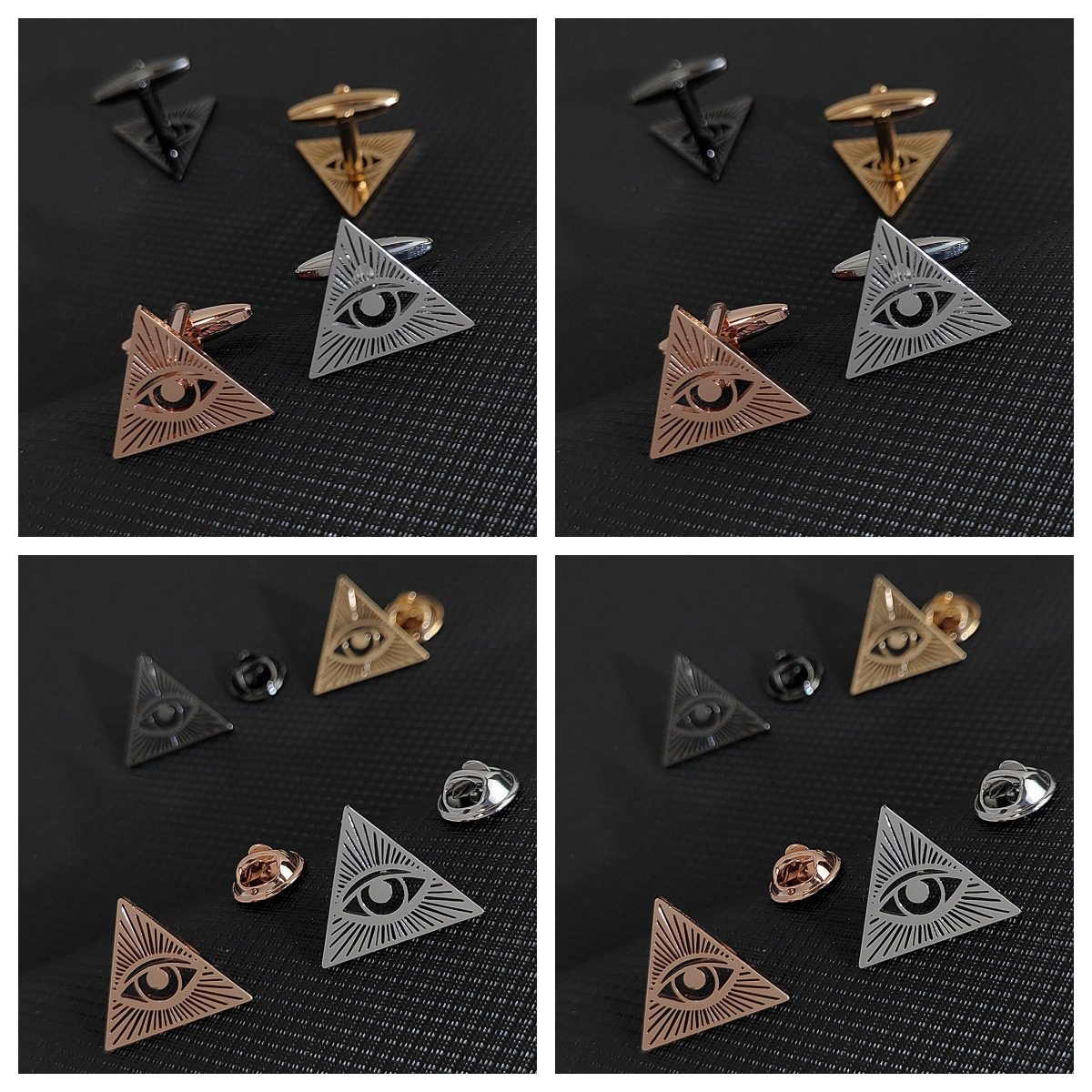 Cross-Border Hot-Selling God's Eye Brooch Cufflinks, Light Luxury Design, Personalized Suit Jacket Accessories