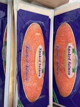 Thawed ready-to-eat smoked salmon fillet plate to eat raw Ready-to-eat sliced ​​salmon 3 packs for sushi