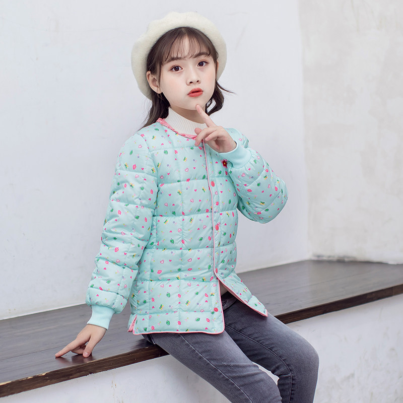 Children's down cotton clothes CUHK Cotton Clothing Jacket Autumn Winter Child Clothing Cotton Clothes Girl Primary School Children Warm Cotton Liner