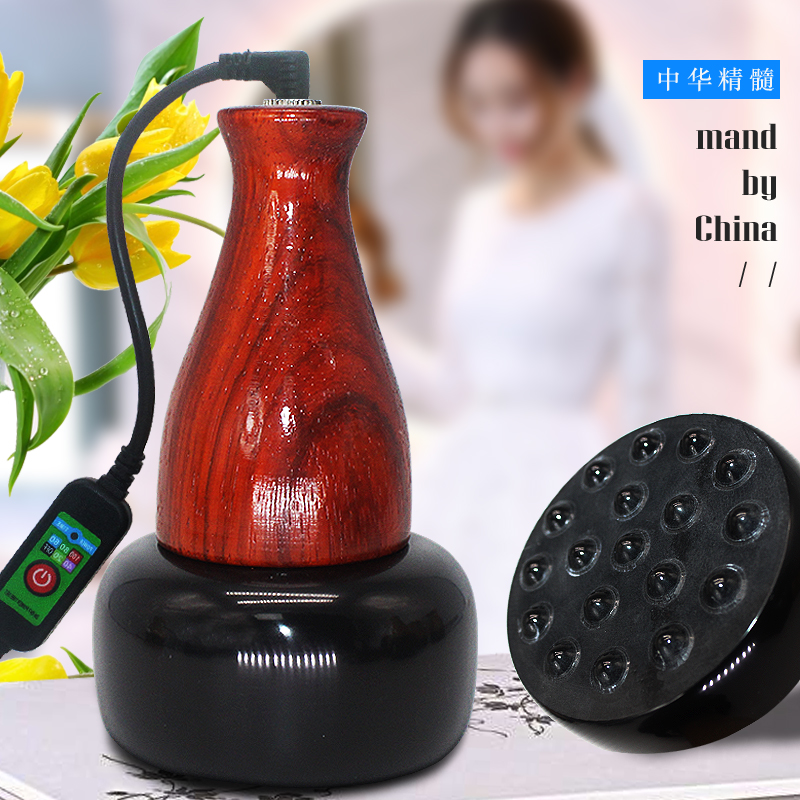 Multi-point concave-convex bottom electric heating Bianstone warm moxibustion massage Tai Chi ball scraper energy stone moxa foot bath therapy tank