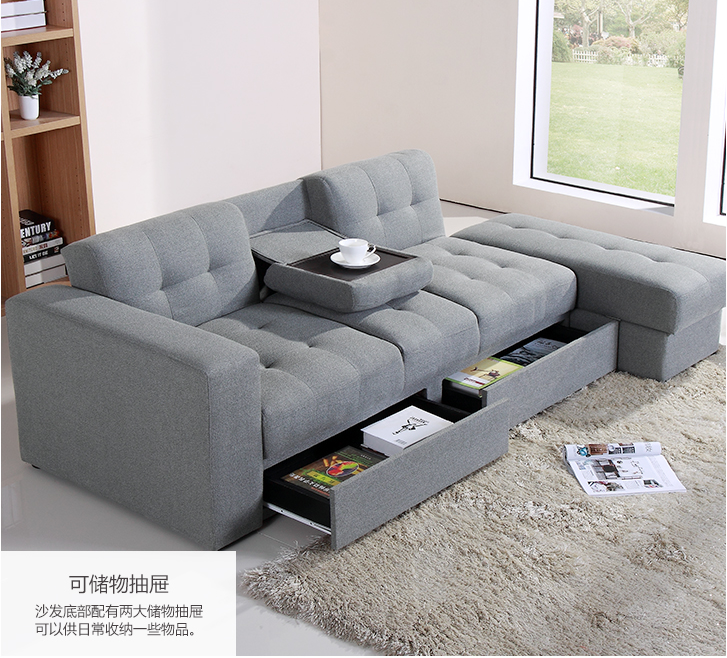 Buy Fabric sofa bed Japanese multifunctional small and mediumsized