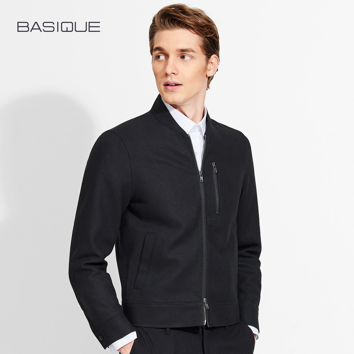 Meta Moto 2022 Spring Clothing Men's Sashimi Shorts Jacket Baseball Collar Design Sensation Black Fur Jacket High Street Wind