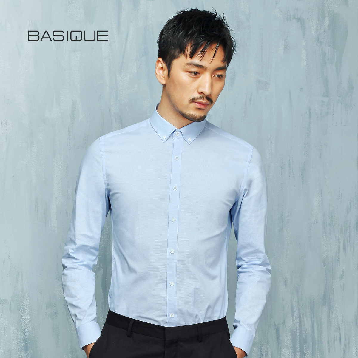 Button to lead the body shirt Yuanben 030134 Intelligent body temperature men's spring business casual long sleeve shirt