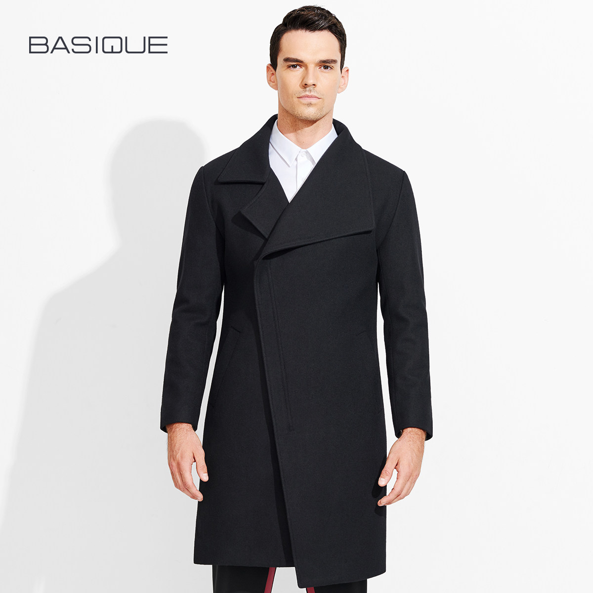 Yuanben zipper high-quality woolen coat for men