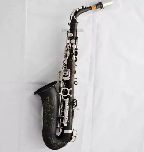 Mua Saxophone Satin Black Niken Bạc Giáo sư High F Reed Chuyên nghiệp chơi nhạc phương Tây Saxophone / Tube