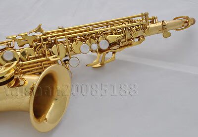 Đẹp saxophone vàng soprano Bb cao F chuyên nghiệp chơi nhạc cụ saxophone / ống kèn sắc xô phôn