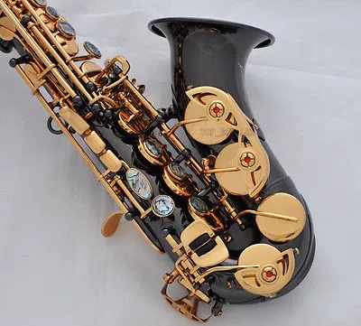 Đẹp saxophone Black Nick giáo sư cong nữ treble ống chuyên nghiệp phương Tây chơi nhạc cụ saxophone / ống