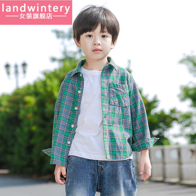 Chàng trai áo cotton dài tay thời trang hàng đầu 2019 mới của Hàn Quốc phiên bản của mùa xuân và mùa thu áo sơ mi phong cách kẻ sọc mỏng.