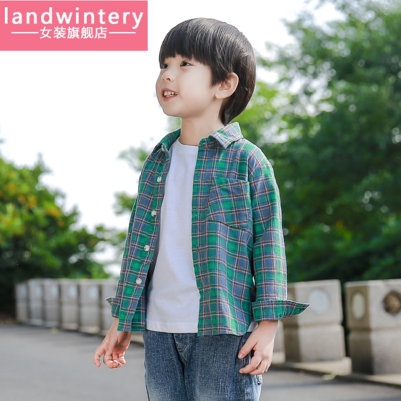 Chàng trai áo cotton dài tay thời trang hàng đầu 2019 mới của Hàn Quốc phiên bản của mùa xuân và mùa thu áo sơ mi phong cách kẻ sọc mỏng.