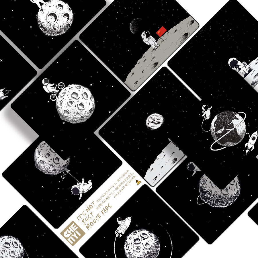 Chenyi Custom E-sports Little Astronaut Compatible with PowerPlay Game Student Lock Edge Non-slip Computer Mouse Pad