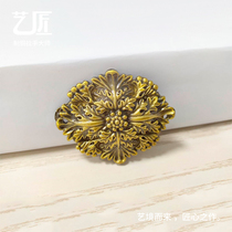 Craftsman Alexander new shoe bucket accessories connection hardware pure copper paste decorative flower factory direct yellow