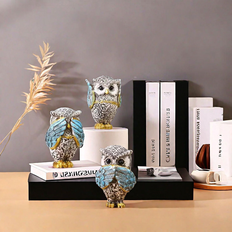 Cross-Border New Popular Model, the Silent Owl Home Decor Animal Figurine for Bedroom, Office, and Window Display Cross-Border New Popular Model, the Silent Owl Home Decor Animal Figurine for Bedroom, Office, and Window Display